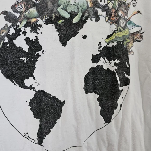 Vintage 1992 single stitch human i tees tshirt animal welfare rights zoo Size XL - Picture 3 of 10